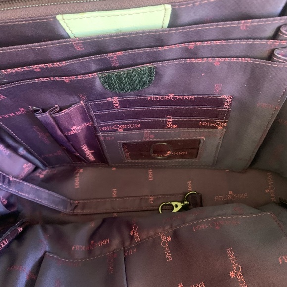 Anuschka Vintage Garden Hand Painted Satchel - Picture 9 of 10